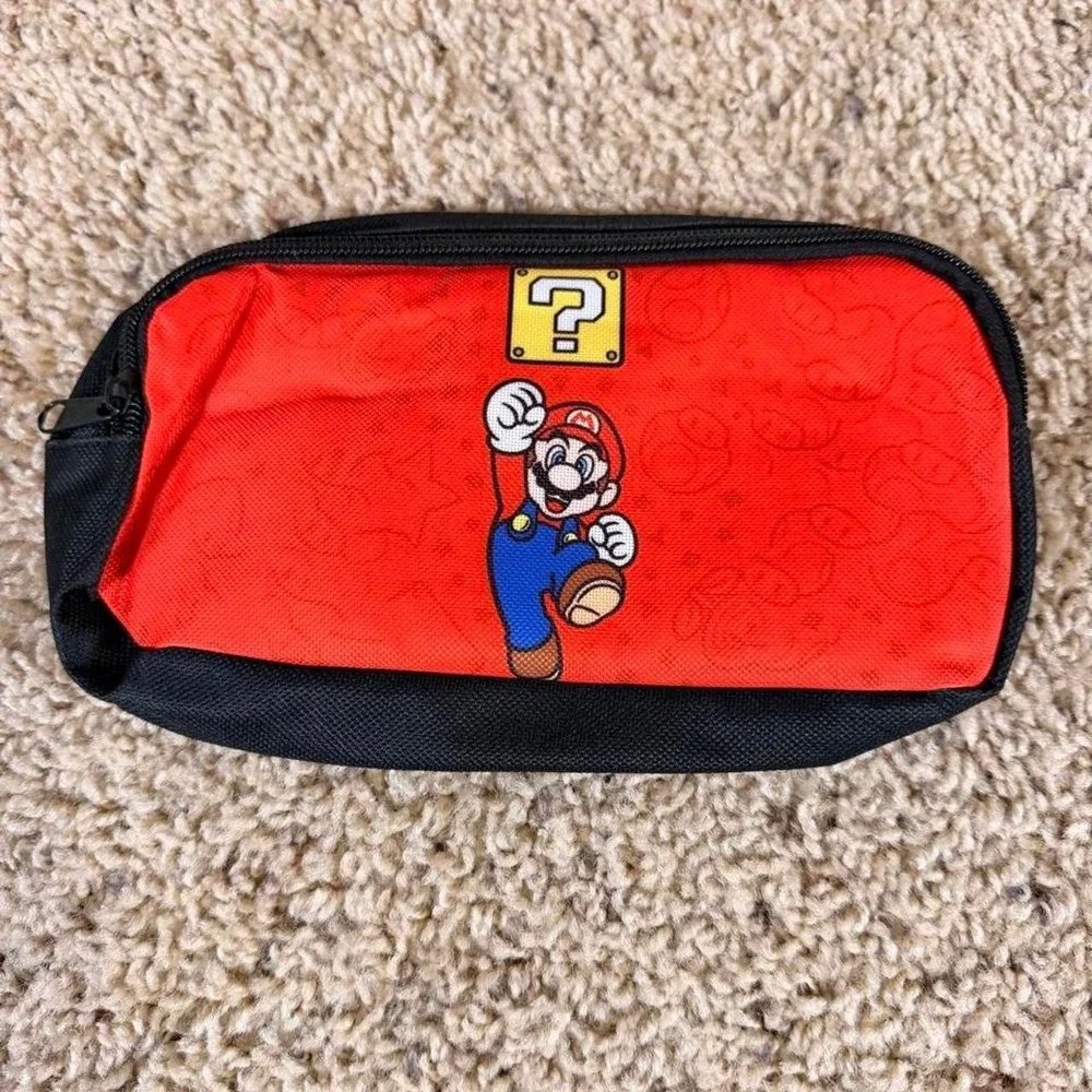 Nintendo Super Mario 3 Piece Backpack Set Lunch Bag Pencil Pouch